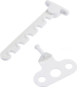 Ограничитель Tech-KREP для открывания окон металл пластик белый