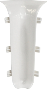 Внутренний угол напольного плинтуса ELSI Wimar белый 86 мм 2 шт