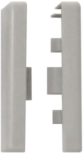 Заглушка напольного плинтуса T.Plast серая 50 мм 2 шт