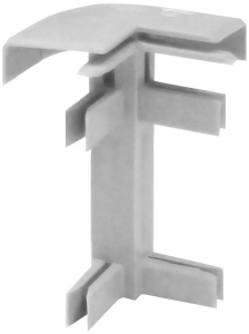 Наружный угол напольного плинтуса T.Plast светло-серый 50 мм 2 шт