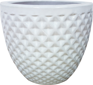 Кашпо S d19 h18 керамическое белое