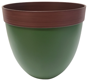 Кашпо d38 см h35 см пластиковое зеленое