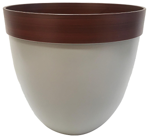 Кашпо d38 см h35 см пластиковое светло-серый