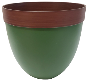 Кашпо d30 см h27 см пластиковое зеленое