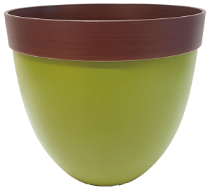 Кашпо d30 см h27 см пластиковое нежно-зеленое