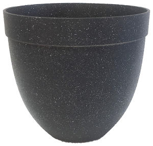 Кашпо d30 см h27 см пластиковое темный-цемент