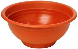 Кашпо IDEA Ламела d30 см полипропиленовое терракотовое