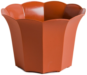 Кашпо Roxor Consumer Facette d10 см пластиковое терракот