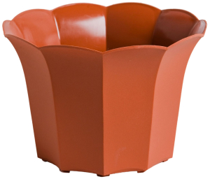 Кашпо Roxor Consumer Facette d15 см пластиковое терракот