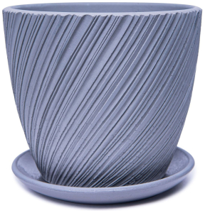 Горшок Солома d18 см бетонный серый с поддоном