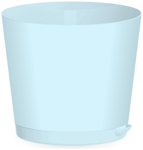 Горшок InGreen Easy Grow d12 см 0,75 л полипропиленовый голубой с подставкой