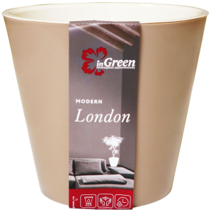 Горшок InGreen London d16 см 1,6 л полипропиленовый молочный шоколад
