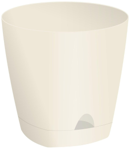 Горшок InGreen Amsterdam d20 см 4 л полипропиленовый бежевый с поддоном