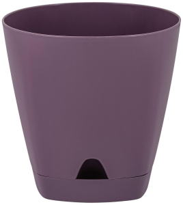 Горшок InGreen Amsterdam d20 см 4 л полипропиленовый морозная слива с поддоном