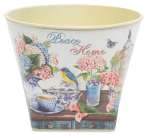 Кашпо Цветы D12 см пластиковое