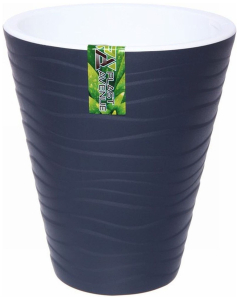 Кашпо Plast Avenue Валенсия d17 см 2,8 л пластик антрацитовое 