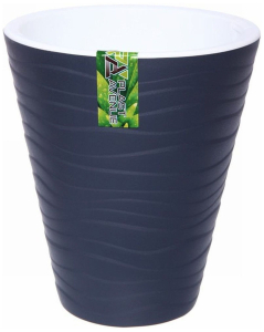 Кашпо Plast Avenue Валенсия d21,5 см 5,2 л пластик антрацитовое 