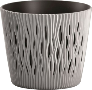 Кашпо Prosperplast Sandy Round серый камень D26,2 7,9 л