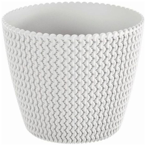 Кашпо Prosperplast Splofy d21,8 см 5 л пластик белое