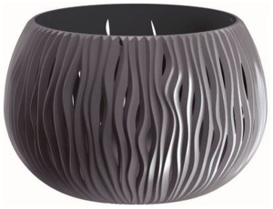 Кашпо Prosperplast Sandy Bowl d29 см 3,9 л пластик антрацитовое