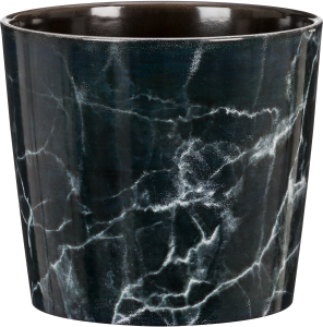 Кашпо керамическое Scheurich 870 декор Темный Мрамор D13