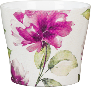 Кашпо керамическое Scheurich 808 декор Роза D15