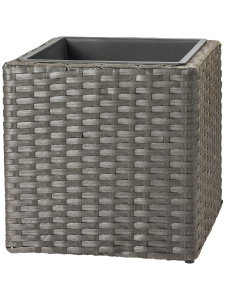 Кашпо Ротанг 38х38х38 см искусственный ротанг антрацит