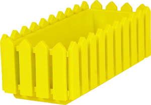 Ящик Лардо 47х19,2х16 см пластиковый желтый с поддоном