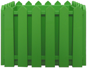 Кашпо Лардо 28х28х22 см полипропиленовое зеленое с поддоном