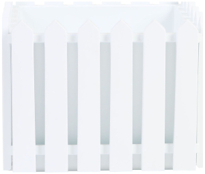 Кашпо Лардо 28х28х22 см полипропиленовое белое с поддоном