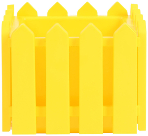 Кашпо Лардо 28х28х22 см полипропиленовое желтое с поддоном