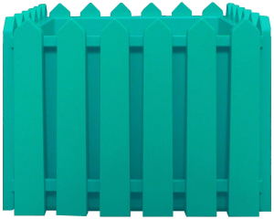 Кашпо Лардо 28х28х22 см полипропиленовое бирюзовое с поддоном