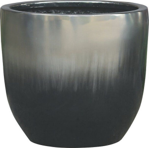 Горшок фиберстоун серебряный D37 H33 см