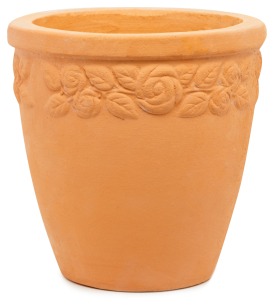 Горшок керамика с розами терракотовый D19 H19 см
