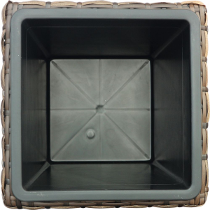 Горшок пластик плетеный коричневый 28x28x53 см