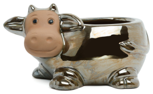 Горшок керамика корова коричневый 27x18x15 см