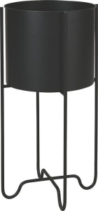 Горшок металл черный H55 см