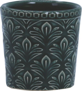 Горшок керамика зеленый D7 H7 см