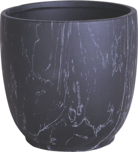 Горшок керамика белый D15 H15 см