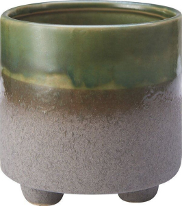 Горшок керамика серый D10 H10 см