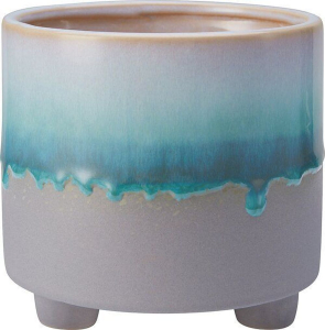 Горшок керамика синий/серый D13 H13 см