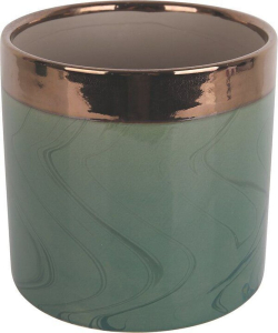 Горшок керамика зеленый D16,5 H16 см