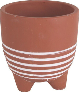 Горшок цемент бежевый/белый D15 H16 см 801848