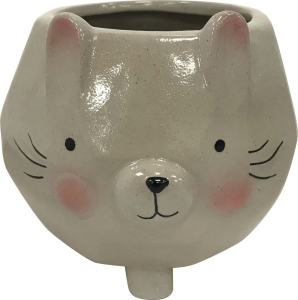 Горшок керамика темно-серый 12x11x11 см