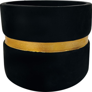 Горшок цемент черный/медный D10 H9 см 802225