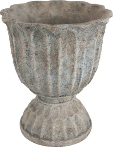 Горшок цемент серый D22 H27 см