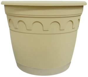 Горшок Soparco Roma d14 см 1,1 л полипропиленовый песочный с поддоном