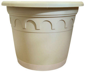 Горшок Soparco Roma d29,2 см 8,7 л полипропиленовый песочный с поддоном