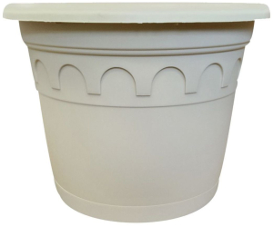 Горшок Soparco Roma d23,5 см 4,6 л полипропиленовый песочный с поддоном