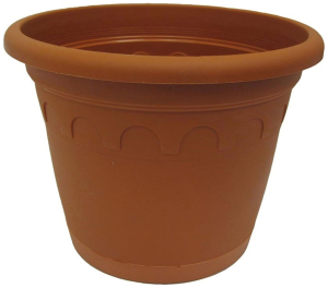 Горшок ГазонCity Roma d32,2 см 11,5 л полипропиленовый коричневый с поддоном